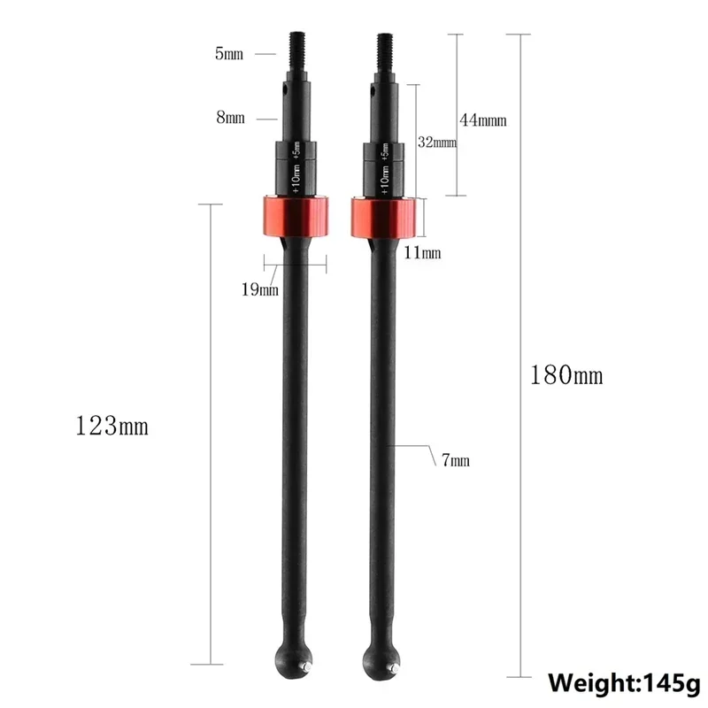 2 pezzi in acciaio metallo anteriore posteriore albero motore CVD albero di trasmissione 86246 per HPI Savage X Flux XL 1/8 RC auto parti di aggiornamento