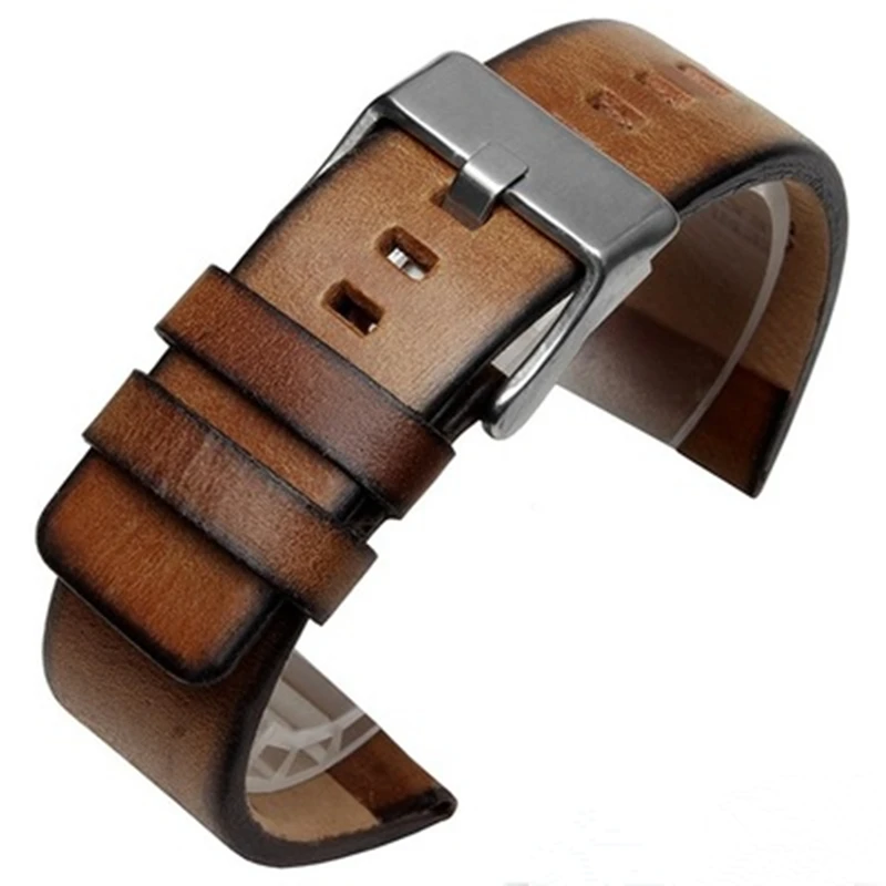 22mm 24mm 26mm Quality Vintage Genuine Leather Watchband Men for Diesel DZ4343 DZ4323 DZ7406 DZ7312 FOSSIL Watch Strap Bracelet