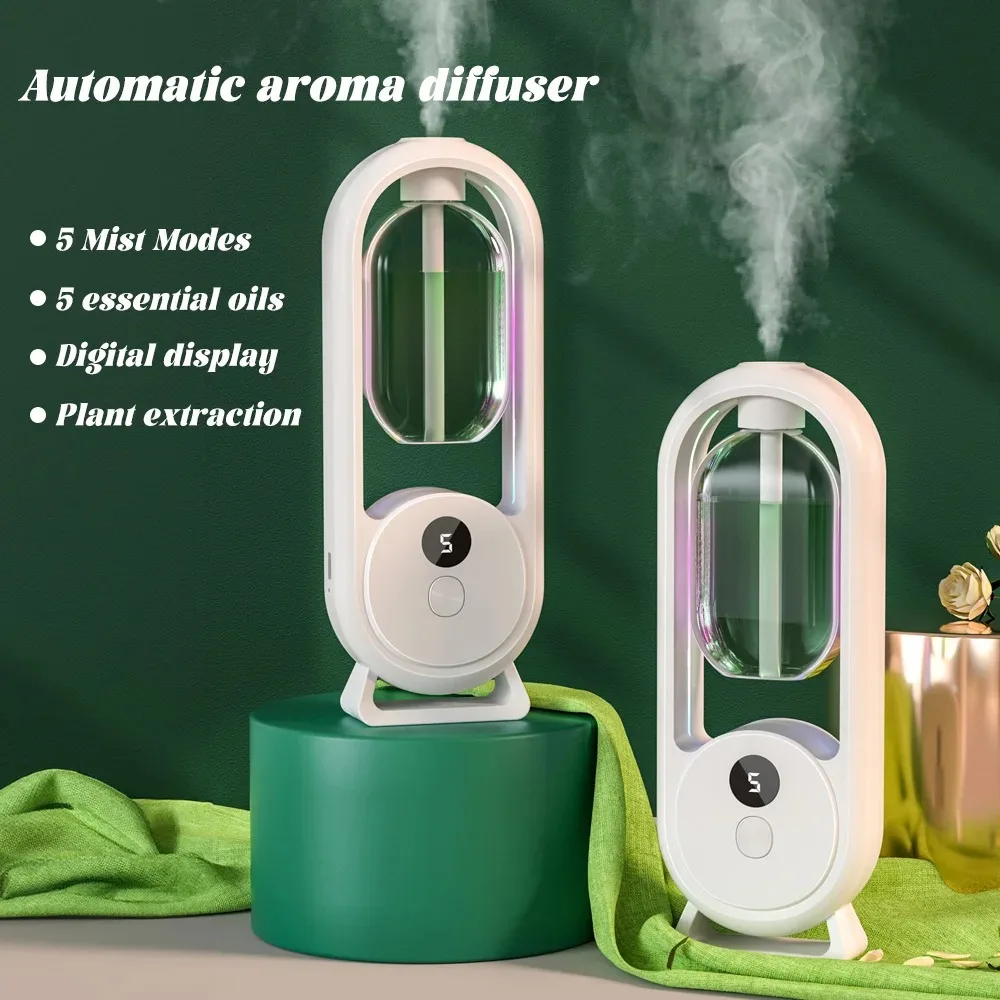 Aroma Diffuser Getimede Etherische Olie Aromatherapie Machine Oplaadbare 5-Mode Woonkamer Badkamer Luchtverfrisser