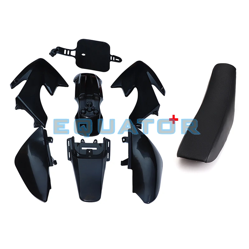 8Pcs Black 50Cc 110Cc 125Cc 140Cc Plastic 4-Stroke Crf50 Pit Off-Road Bike Set Mudguard Seat - Motorcycle Motorcycle Diy Kits