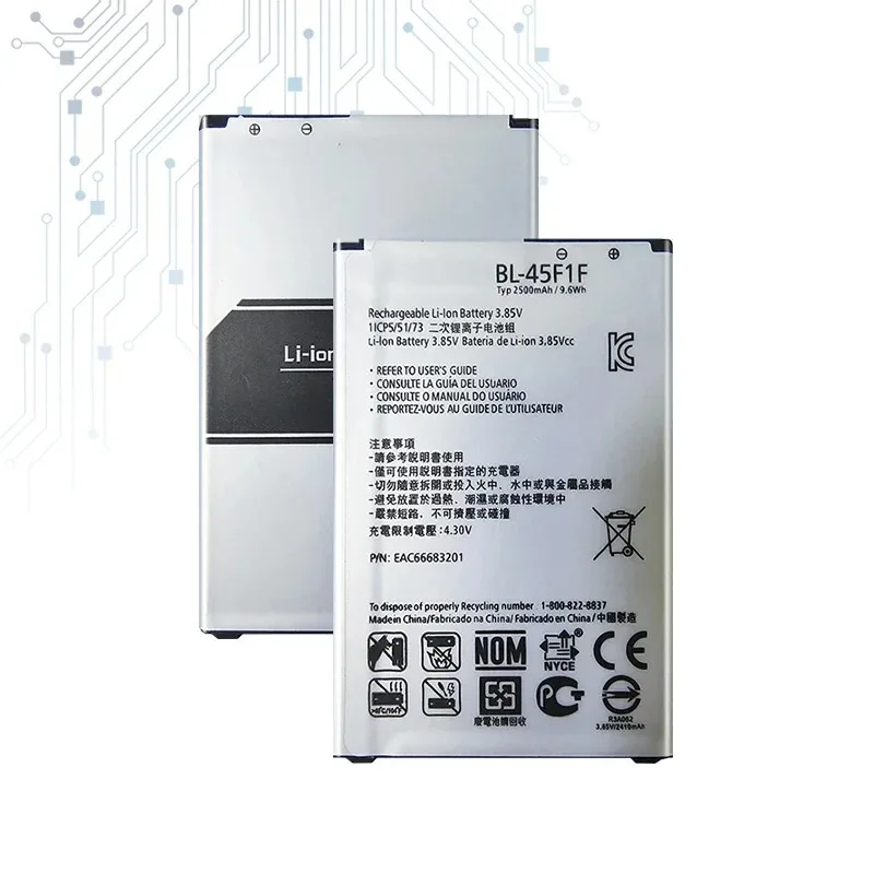2500mAh BL-45F1F High Quality Battery for LG K9 K4 K3 M160 MS210 M200N X230K M160 X240 X240K LV3 2017 Version K8 Cell Phone