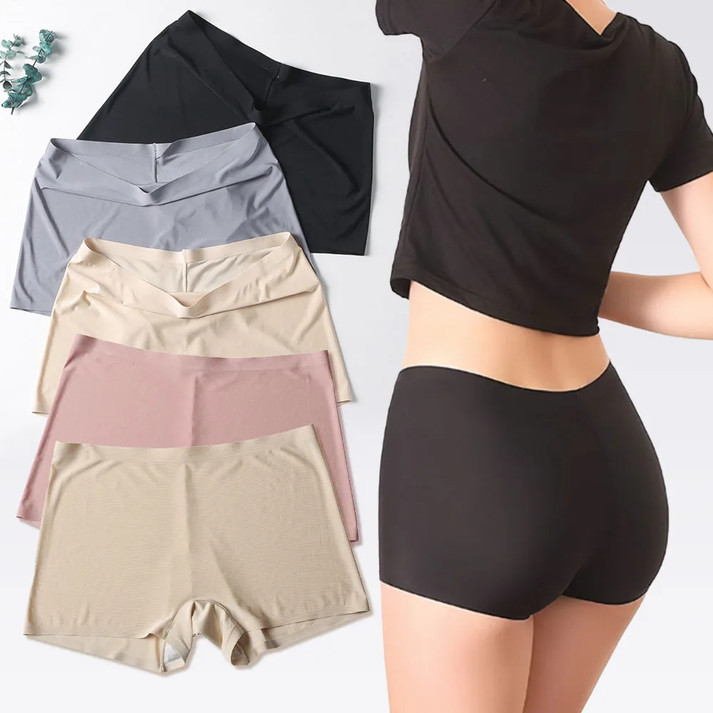 Zomer Naadloze Veiligheid Shorts Voor Vrouwen Hoge Elasticiteit Broek Boyshorts Onder Rok Ondergoed Ademende Veiligheidsbroek M-XL