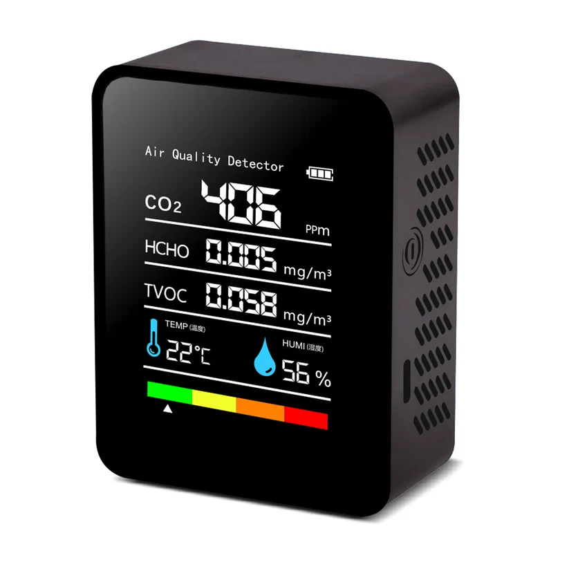 

Five-in-one Formaldehyde Detector Carbon Dioxide Detector Air Detector Temperature And Humidity Detector