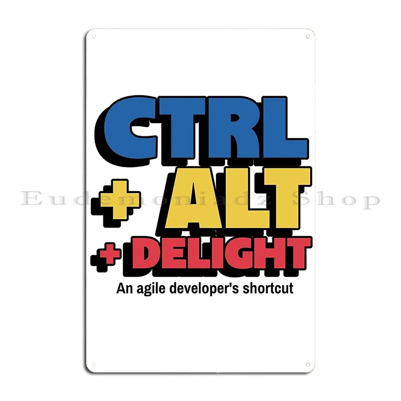 Agile Developer S Shortcut Metal Plaque Poster Customized Retro Cinema Create Classic Tin Sign Poster