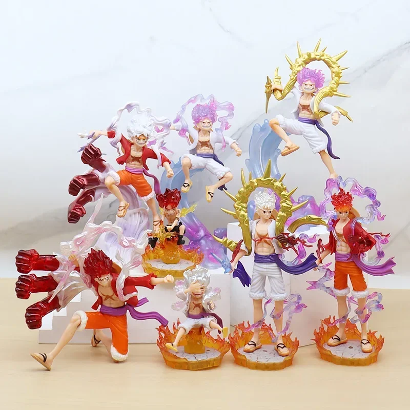 One Piece Sun-god Nica Series Action Figures Ornament Accessories Creative Anime Peripheral Car Interior Desktop Miniature Toys