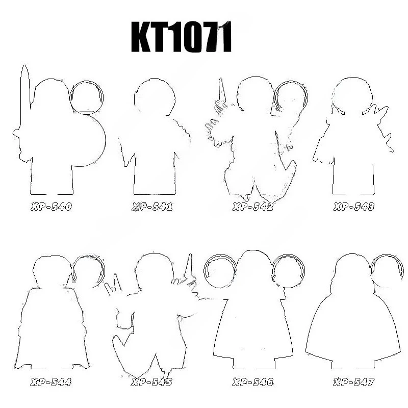 

1PCS Action Figures Building Blocks toys Series KT1071 XP540 XP541 XP542 XP543 XP544 XP545 XP546 XP547