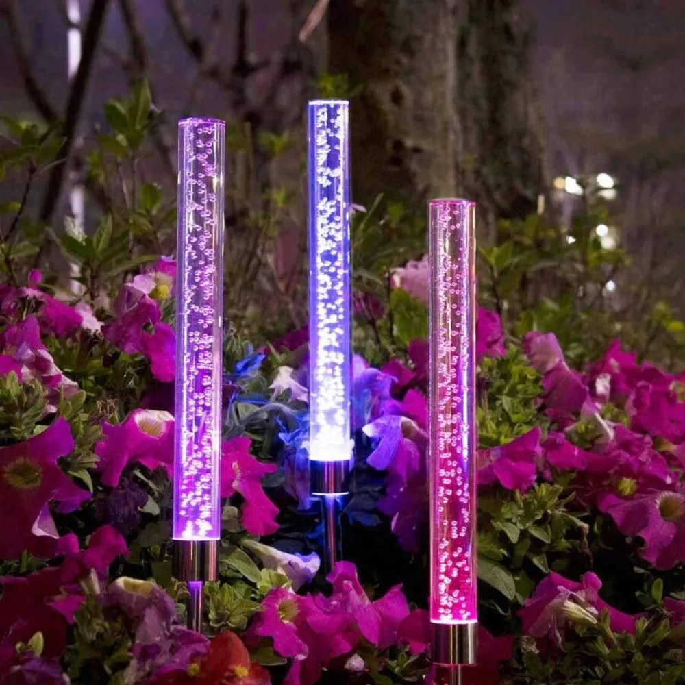 

1 шт., солнечный пузырьковый бар, садовый светильник, уличный светильник, меняющий цвет, солнечный пейзажный светильник для террасы, газона и декор двора