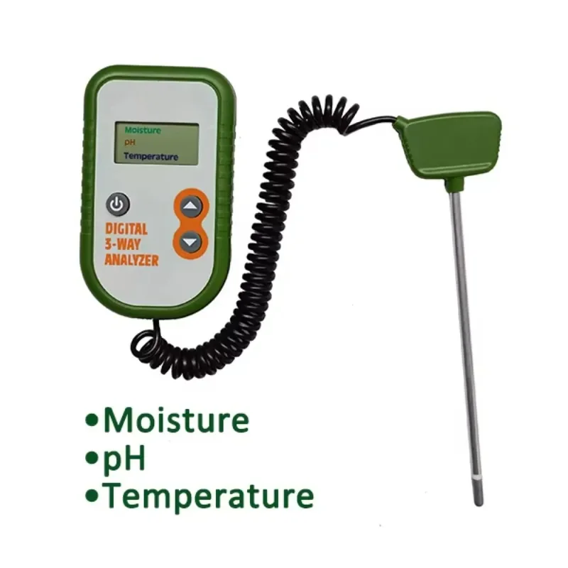 New Digital 3 in 1 Soil Thermometer Moisture pH Meter