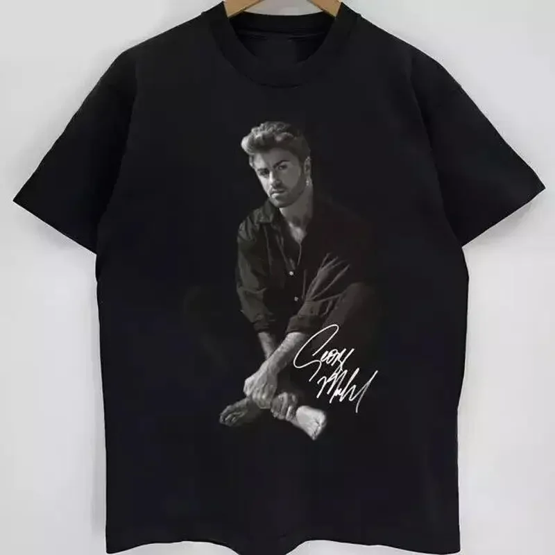 George Michael Singer T Shirt Cotton Black
