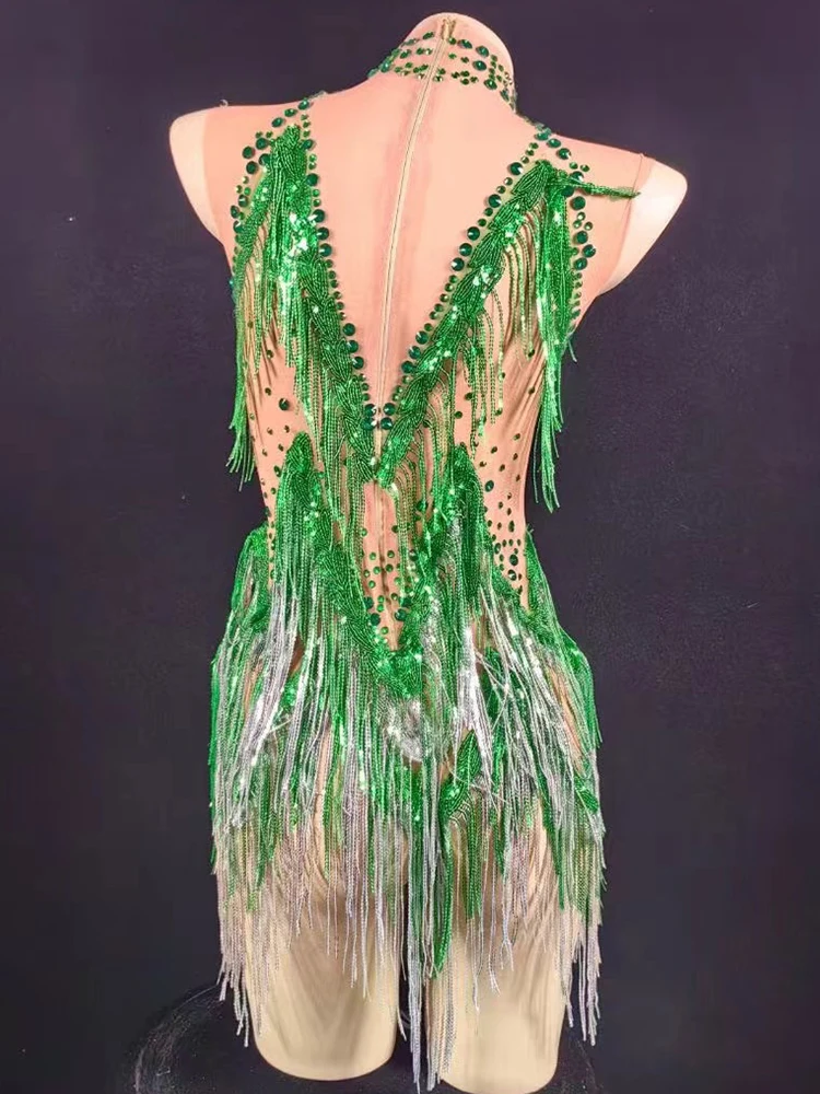 Hoge kwaliteit hot stamping kwastje sexy elastische jumpsuit 2025, nieuwe mode aangepaste dameskleding