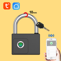Tuya Smart Home Fingerprint Lock Bluetooth Fingerprint Padlock Door Lock IP65 Waterproof Keyless USB Rechargeable House Locks
