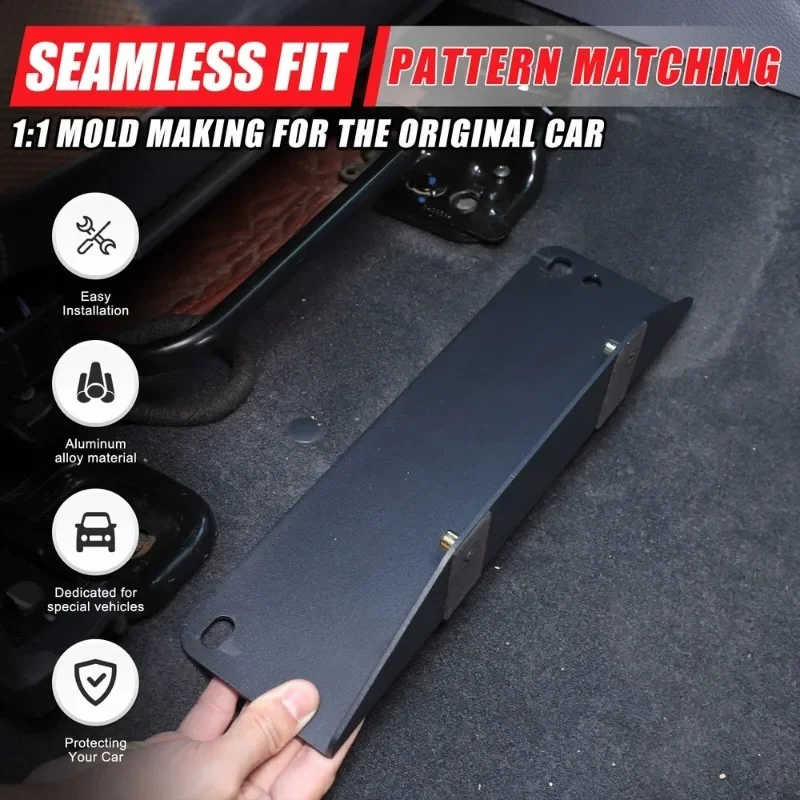 

For Ford Ranger Wildtrak T6 T7 T8 2015-21 Aluminum Alloy Black Car Under Seat Flashlight Holder Bracket Interior Car Accessories
