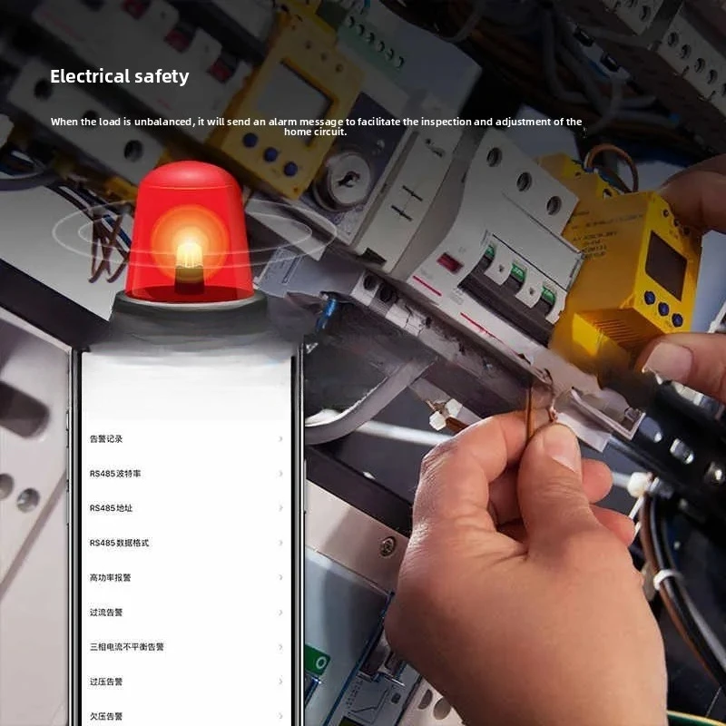 Three Phase Power Supply 120A WiFi Track Type Energy Meter, Used Together with Withdrawable Split Type CT 220V 240V
