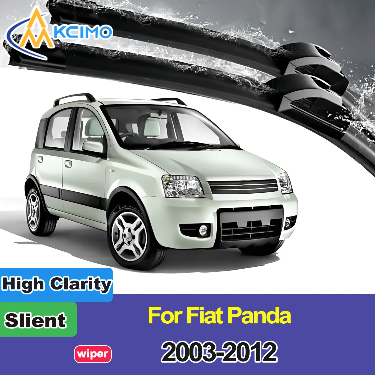 

2PCS New Front Windshield Wiper Blade for Fiat Panda 169 2003-2012 Fiat Gingo Fiat Panda Classic Front Windshield Accessories