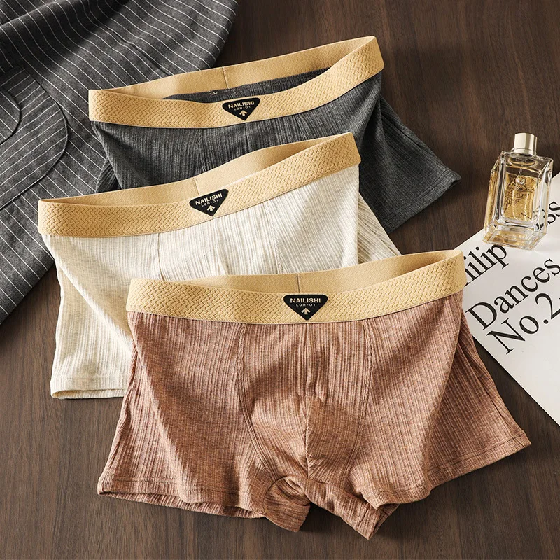 

Новые мужские трусы-боксеры больших размеров из премиального хлопка, молодежные трусы-боксеры, полосатые трусы, сексуальное нижнее белье, боксеры