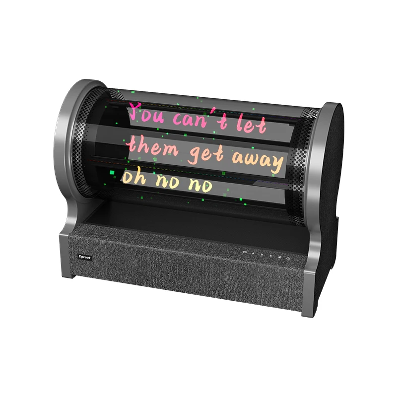 MJK 3D Holographic Speaker Lyric Display Visual Music Control For APP Home Theatre Use Metal Cabinet 30-50W For V5.3 IPX-6