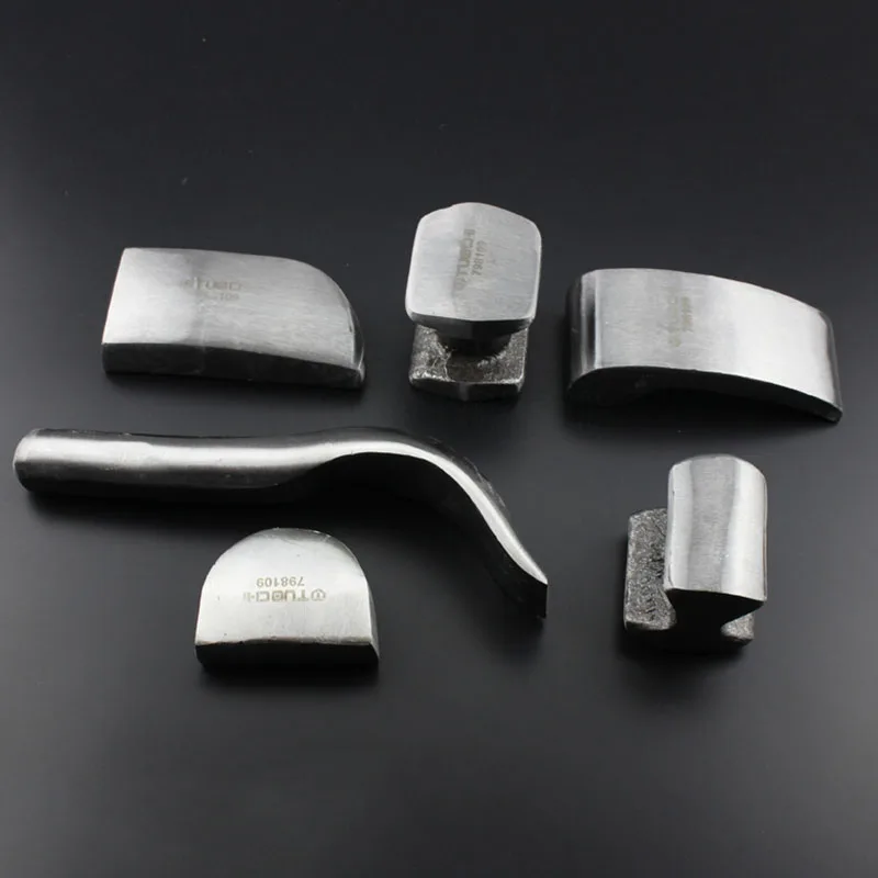 9 قطعة مجموعة الصفائح المعدنية مقعرة أدوات إصلاح السيارات الصفائح المعدنية المطرقة مجموعة شقة رئيس الصفائح المعدنية أداة القرن سيارة دنت أداة إصلاح #4