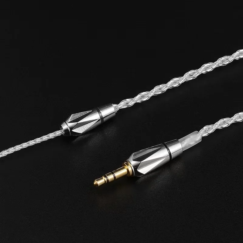 Koceta iem Cable Silver Plated 3.5mm 4.4mm Balanced 0.78mm 2pin HiFi Upgrade Cable Wire For In Earphone Earphone Headphone Heads