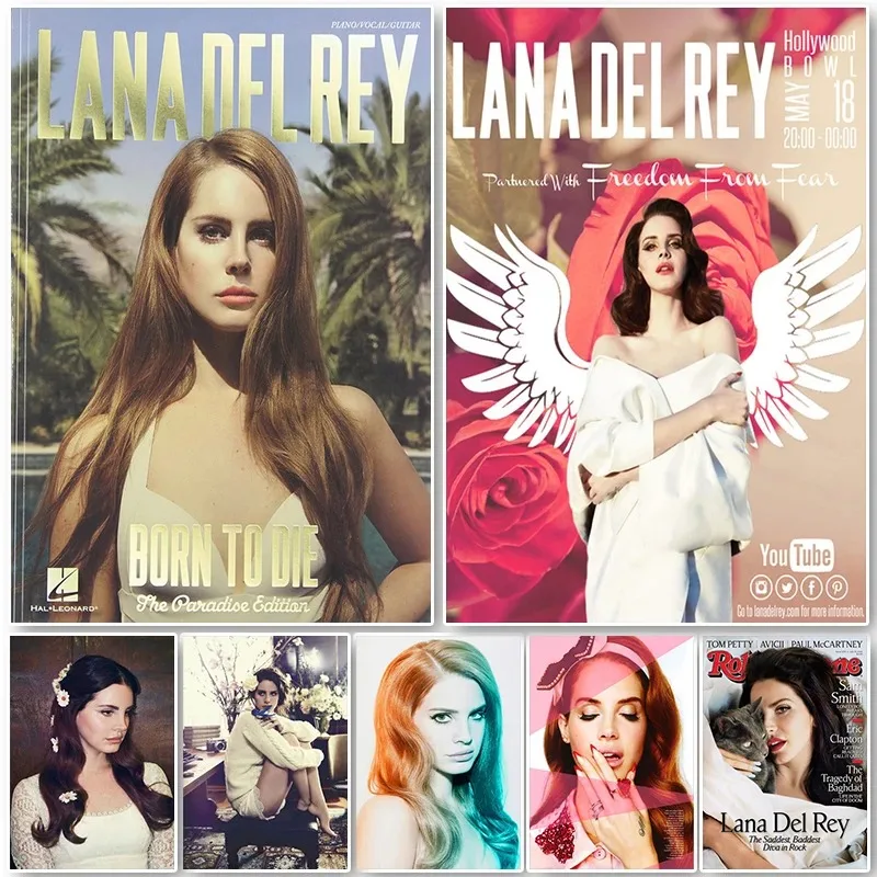 Canvas Painting Lana Del Rey Art Pop Music Born To Die Posters Prints Decor Wall Art Picture for Living Room Home Decoration