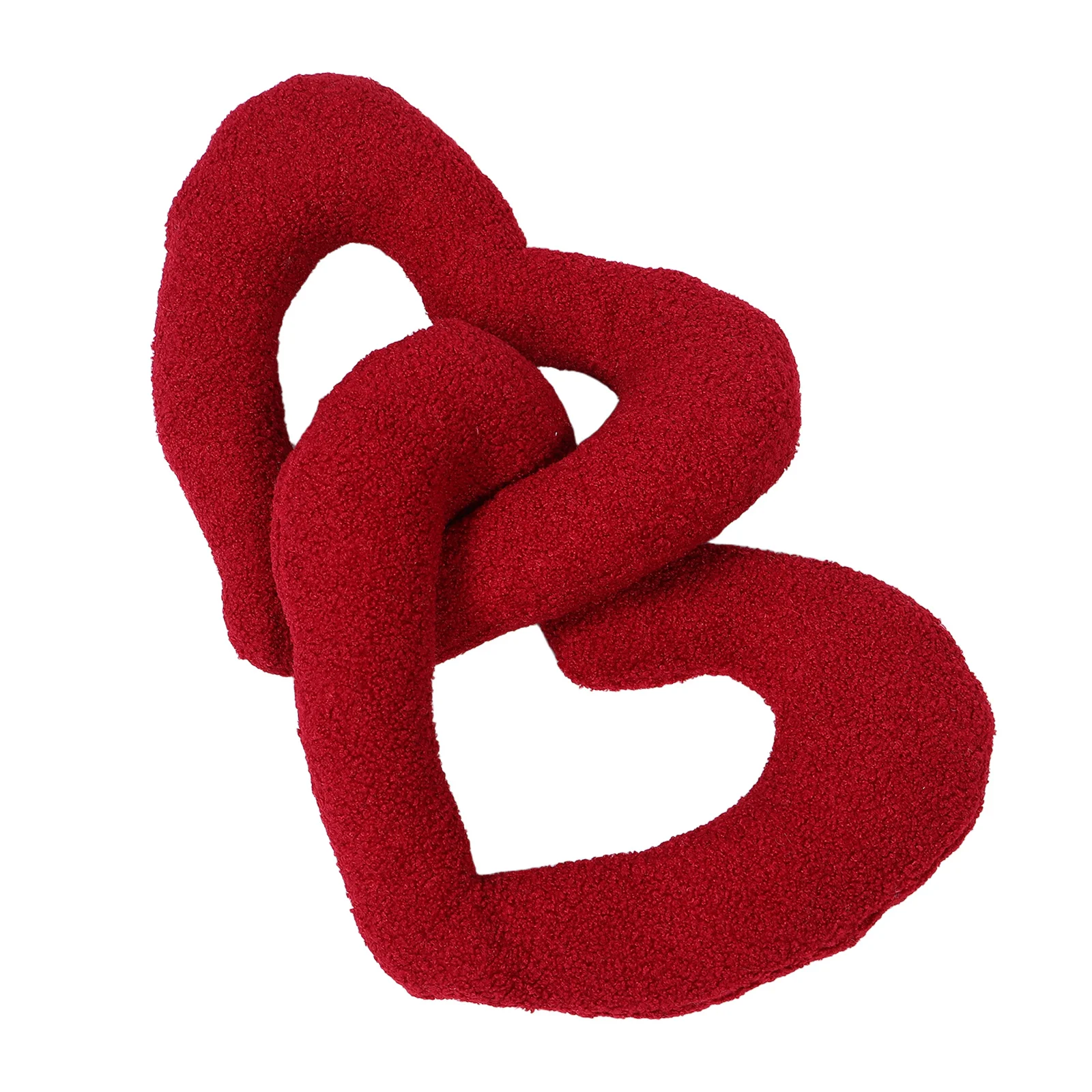 

Red Heart Shaped Pillow Soft Handmade Sofa Cushion Valentines Day Love Cushion Decorative Throw Pillow Home Decor