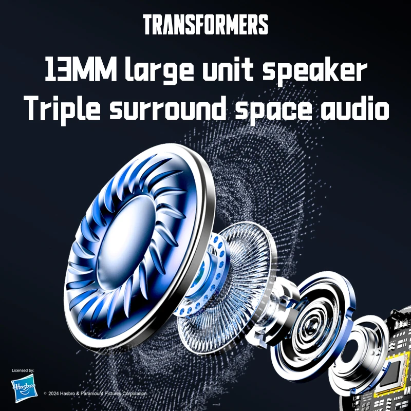 Transformers TF-T22 TWS Wireless Bluetooth5.4 Headset Long Endurance Low Latency Gaming Headphones HIFI stereo Music Earbuds