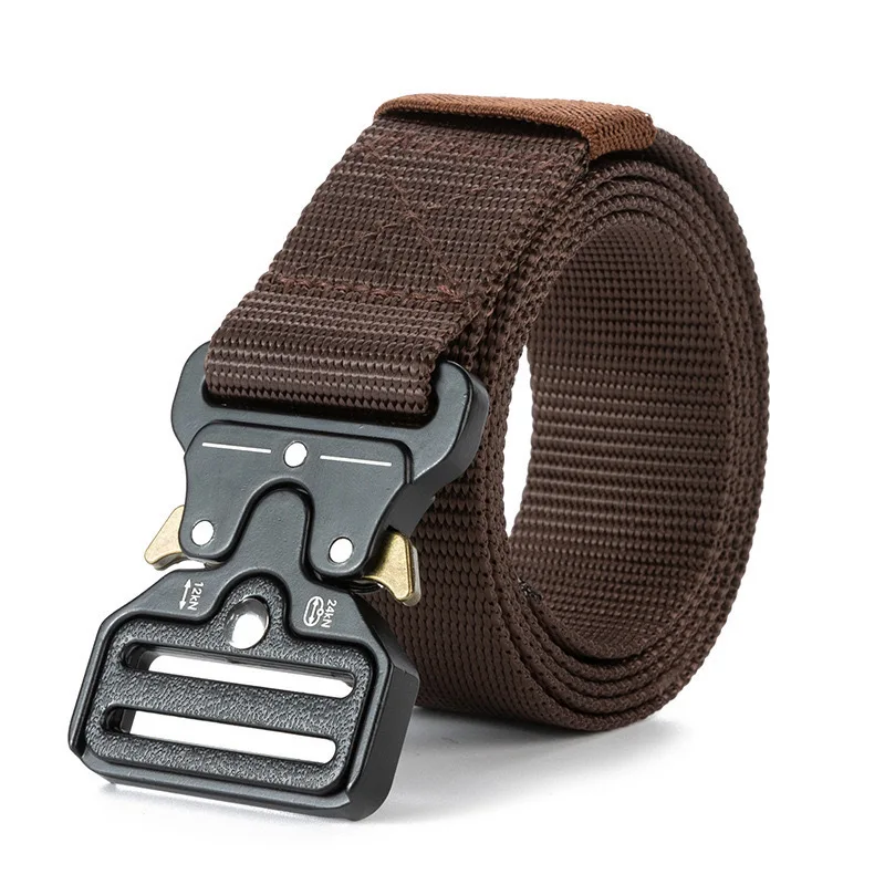 

Multifunctional Canvas Nylon Mens Belts Outdoor Hunting Tactical Belt Durable Automatic Buckle Sport Belt for Men Designer Belt