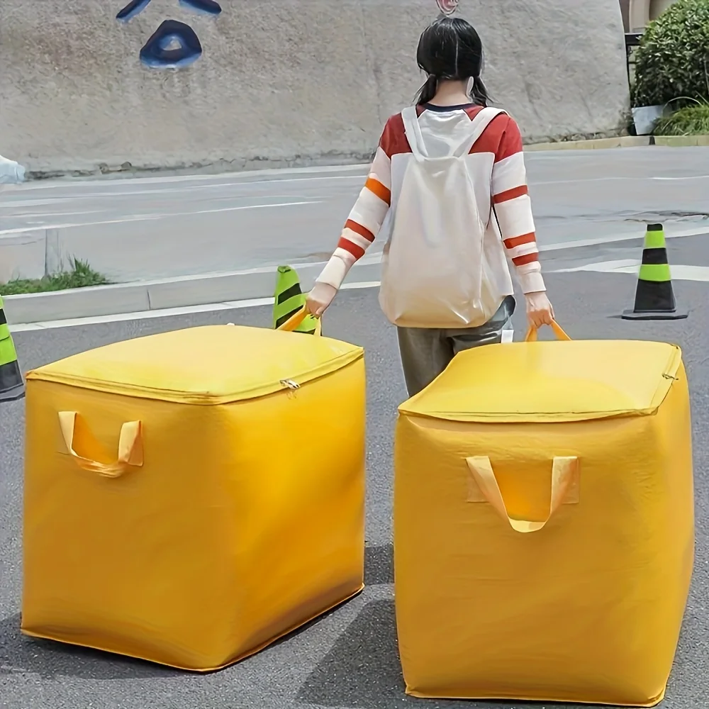 Extragroße, verstärkte Umzugstasche (verstärkter Griff, zufällige Farbe) – Robuste, wasserdichte Aufbewahrungs- und Organisations-Tasche, faltbar und – Detail 5