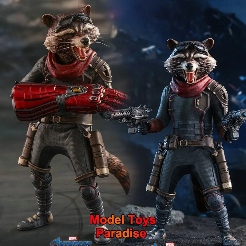

HOTTOYS HT MMS548 1/6 Коллекционные игрушки Ракетный енот 3,0 Мстители: Эндшпиль Супергерой Полный набор 12 дюймов Фигурка Модель Подарки