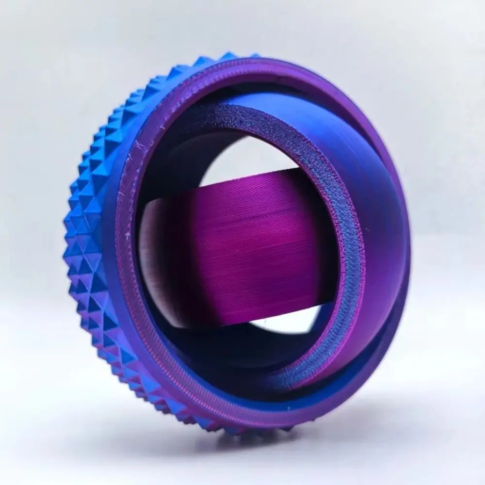 Plastic 3D Printed Rotating Ball Toy Multi-function Fidget Toys O-Shaped Finger Gyroscope Decompression