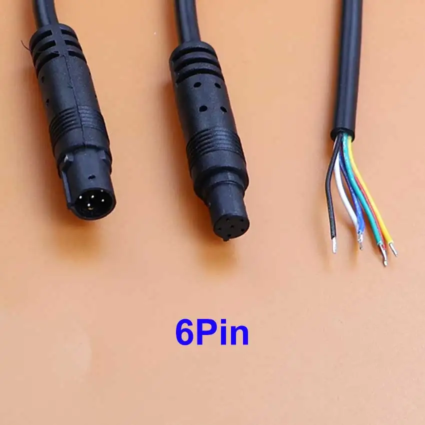 JCD 4Pin 5Pin 6Pin 8Pin Jack Car DVR Reversing Rearview Mirror Camera Extension Cable Male Female Plug DIY Power Line Cord - view 5