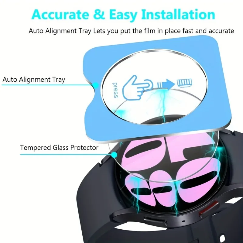 4 قطعة الزجاج المقسى لساعة سامسونج جالاكسي 7 6 5 برو 4 40/44/42/46/47 مللي متر ساعة 7 الترا فيلم أداة سهلة التركيب واقيات الشاشة #2