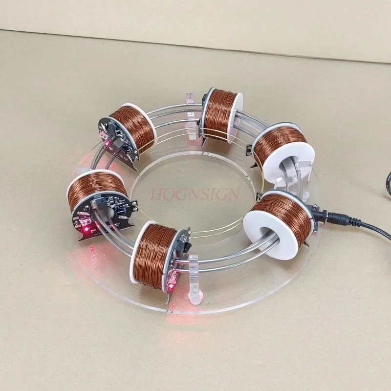 6 Coils Annular Accelerator Ring Accelerator Cyclotron Hi-tech Toy Physics Model Diy Kit Kid Gift Toy