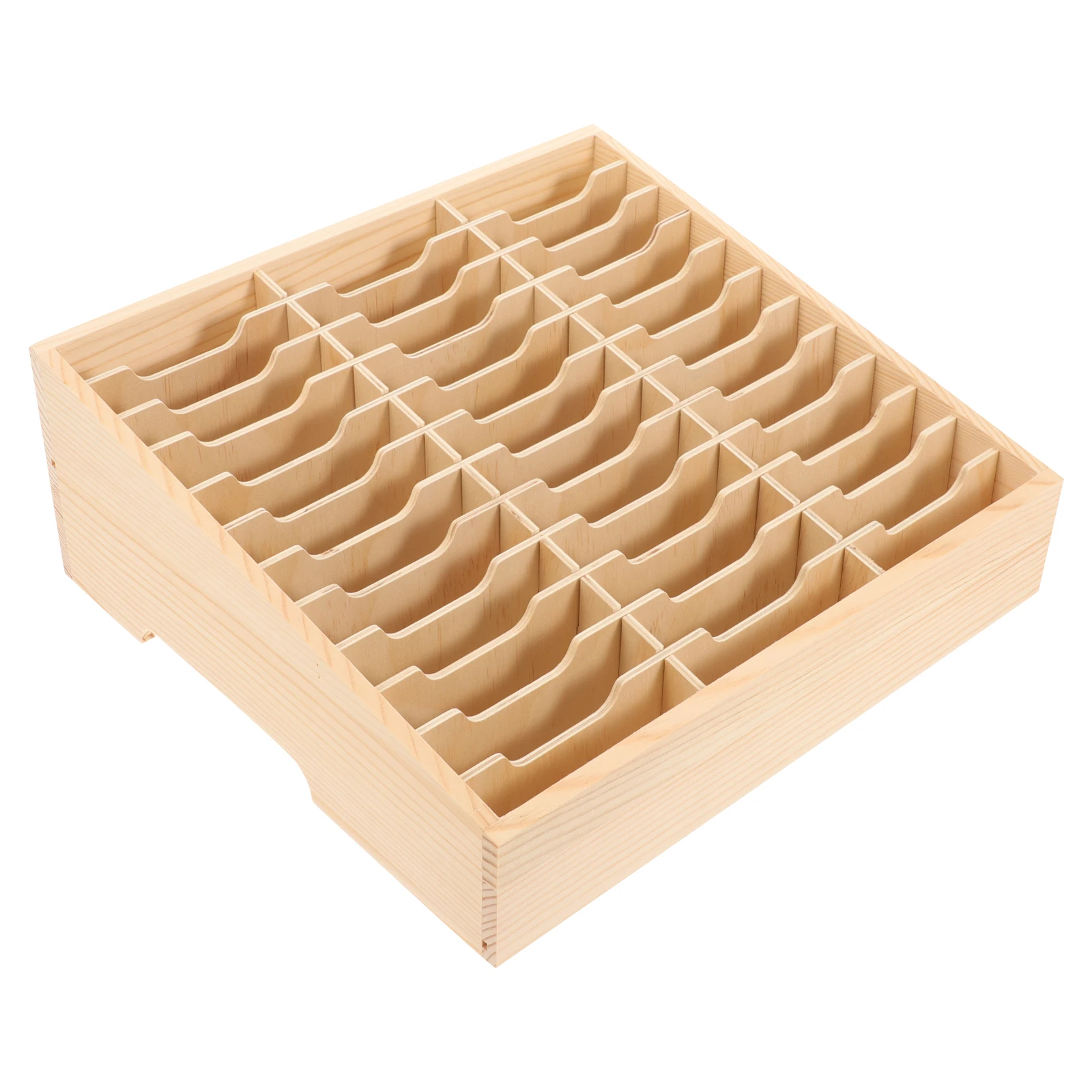 

Multi Grid Phone Management Rack Wooden Storage Box for Classroom Meeting Desk Organizer 12 Grid Mobile Holder