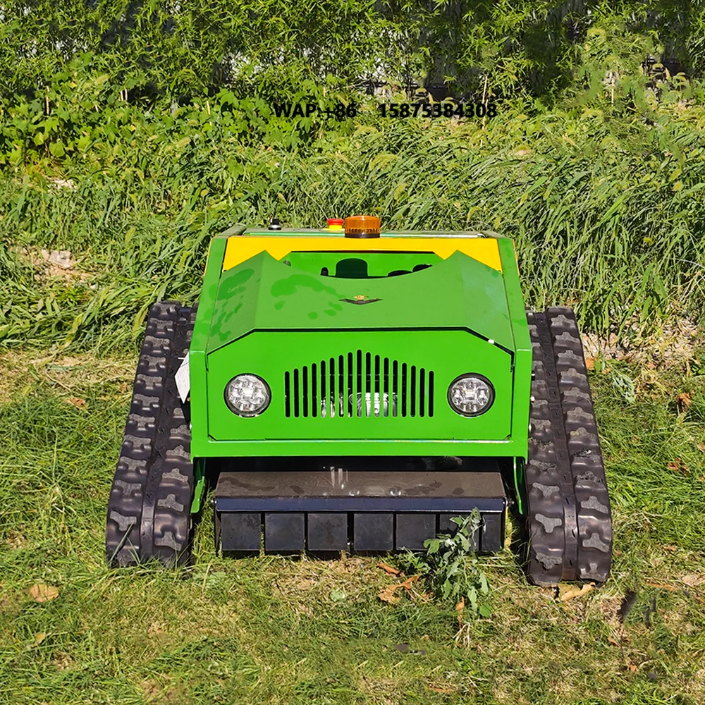 

Crawler Robot Lawn Mower Self Propelled Remote Control Walking Tractor Garden Grass Cutting Machine