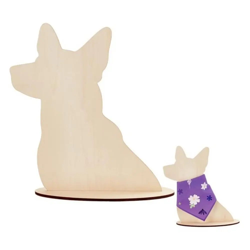 Présentoir de Silhouette de chien, bricolage, amovible, facile à assembler, présentoir de bavoirs en bois pour animaux de compagnie, accessoires de photographie décoratifs