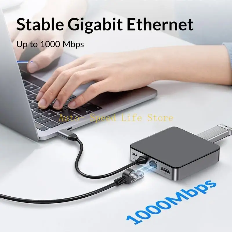 02DA 1 w 2 3 4 Out 1000 / s adapter sieci internetowej z punktami RJ45 Gigabit Splitter dla telewizji i komputera
