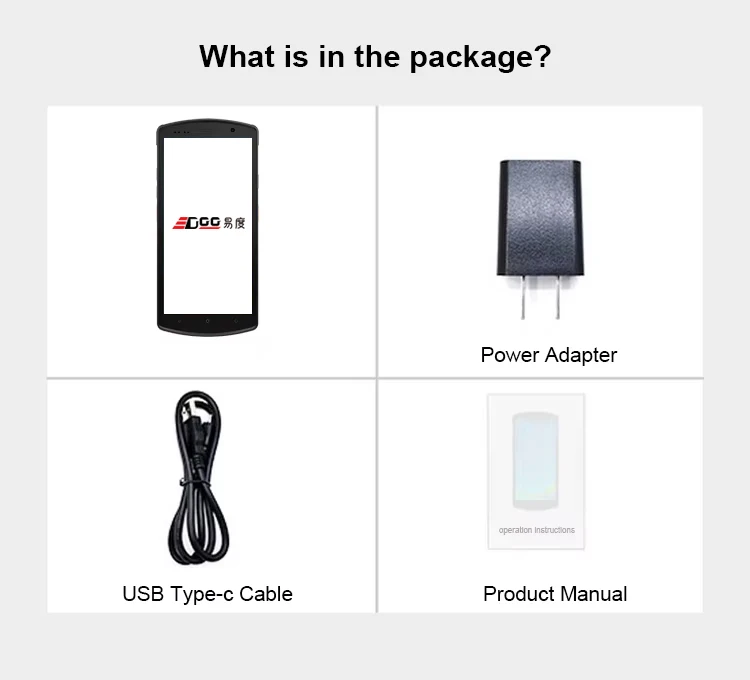 ZXY EDOO M82 Android Handheld 5G Mobile Terminal Pda IP68 1d 2d Barcode Scanner NFC Reader  With Removeable Battery 5000mAh