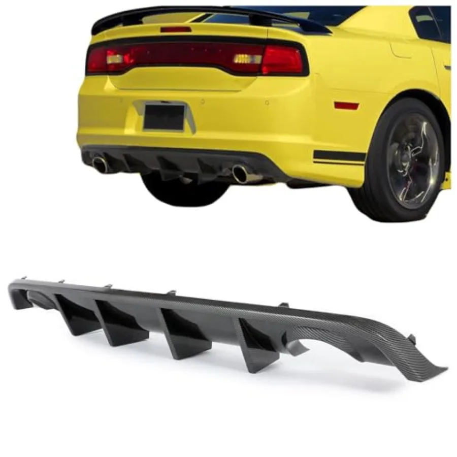 

Диффузор заднего бампера, совместимый с 20122014, Dodge Charger SRT8 V2, стиль, спойлер заднего бампера, нижняя губа, Valance Splitter Shark