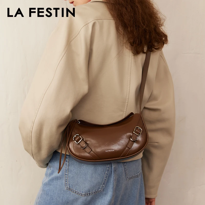 LA FESTIN 2024 nowa damska torba modna designerska torba na ramię damska torba Crossbody małe skórzane torebki kobiece