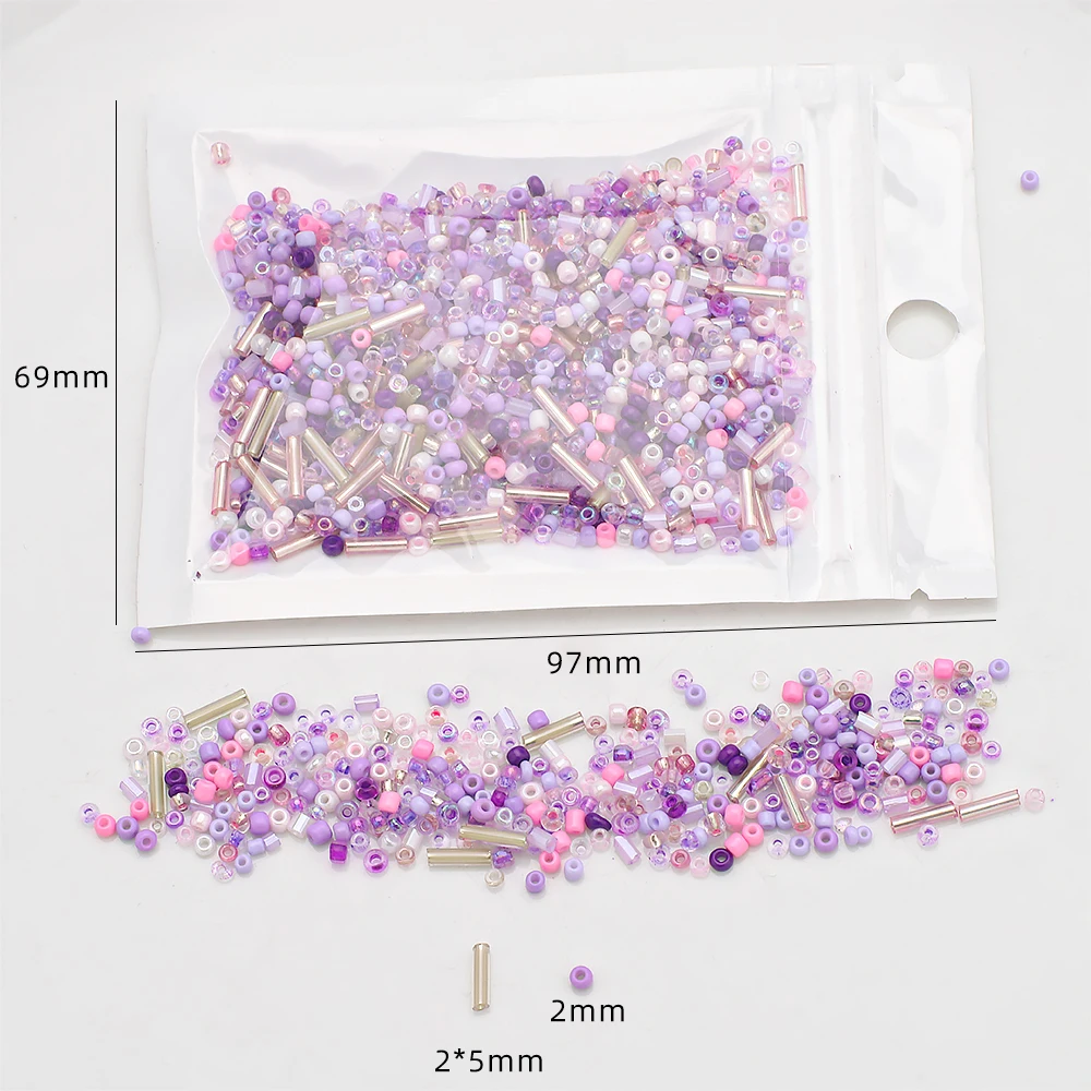 حوالي 20 جرام متعدد الألوان الزجاج البذور حبة مزيج السائبة خزر عازل أحجام مختلفة DIY بها بنفسك صنع المجوهرات أساور القلائد أقراط