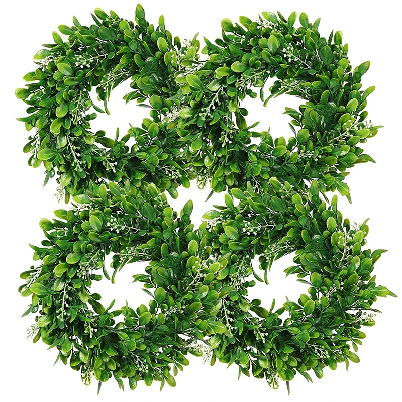 

Green Eucalyptus Wreath Artificial Eucalyptus Leaves Wreath Spring Summer Greenery Wreath for Front Door Garden Outside Decor