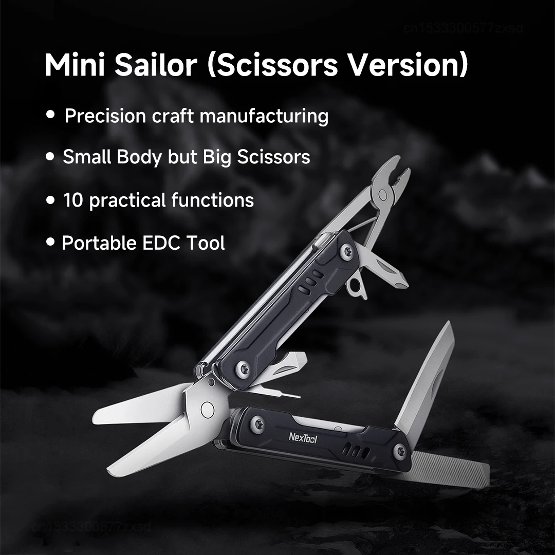 NexTool Mini Sailor Scissors Version 10 In 1 EDC Multitools Hand Pliers Tool Mini Pocket Folding Knife Card Needle Fish Scissors