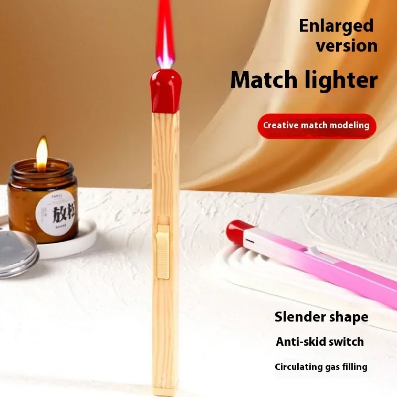 

Interesting Match Lighter, Windproof Pink Flame, Cigar/Kitchen/Outdoor Ignition Lighter, Cute Smoking Accessories, Unique Gift