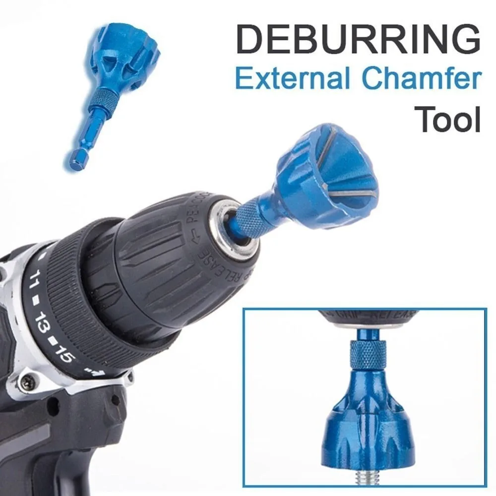 

Steel Thread External Chamfer Tool Three Blade Polishing Alloy Blade Deburring Drill Bit Thread Edge Angle Repair Bolt