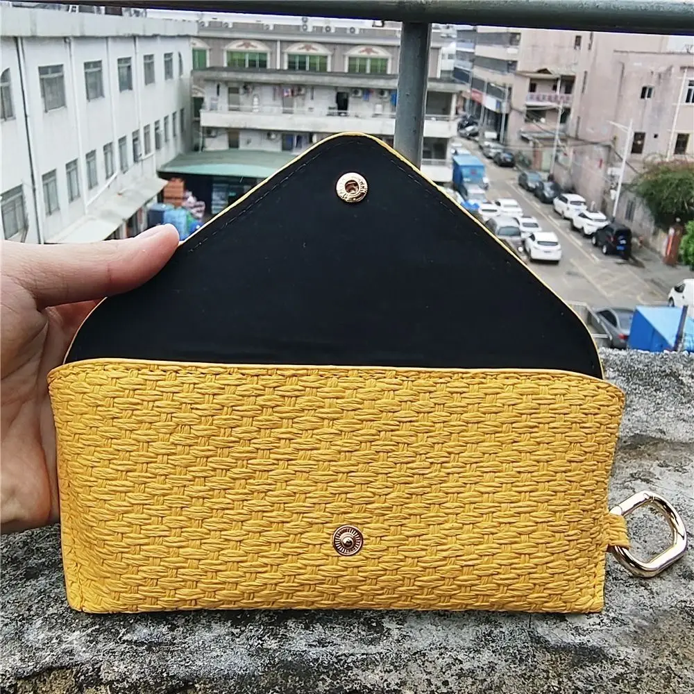 

Woven Pattern Leather Glasses Case With hooks Storage Organizer Glasses Storage Box Eyeglass Cover Eyewear Protector