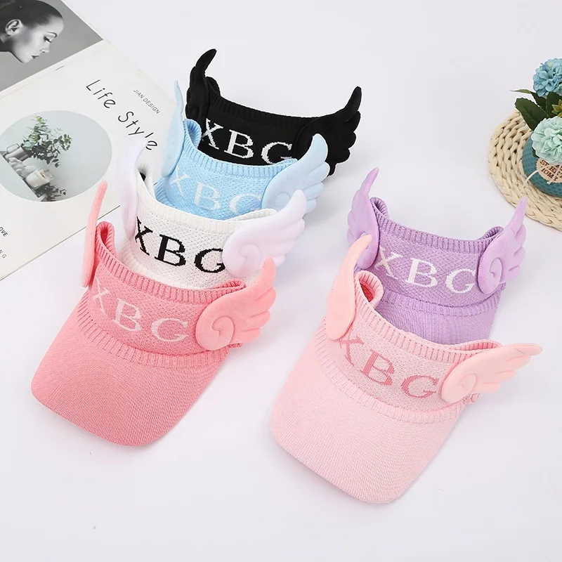 Korean version summer children's hat wing ear empty top hat boys and girls summer Baseball cap knitting hat wholesale