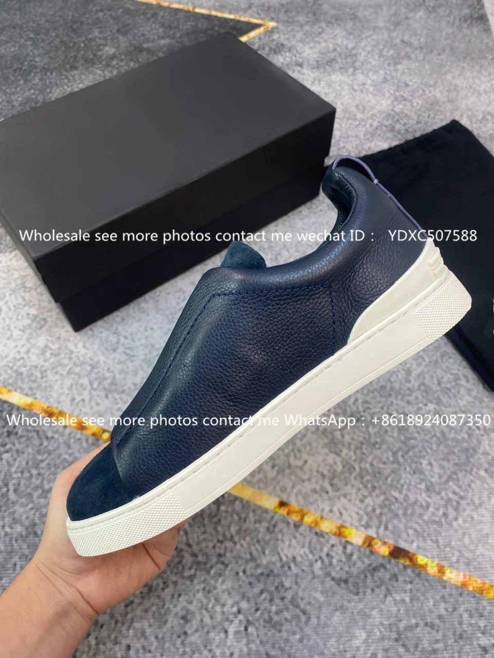 cowhide blue suede