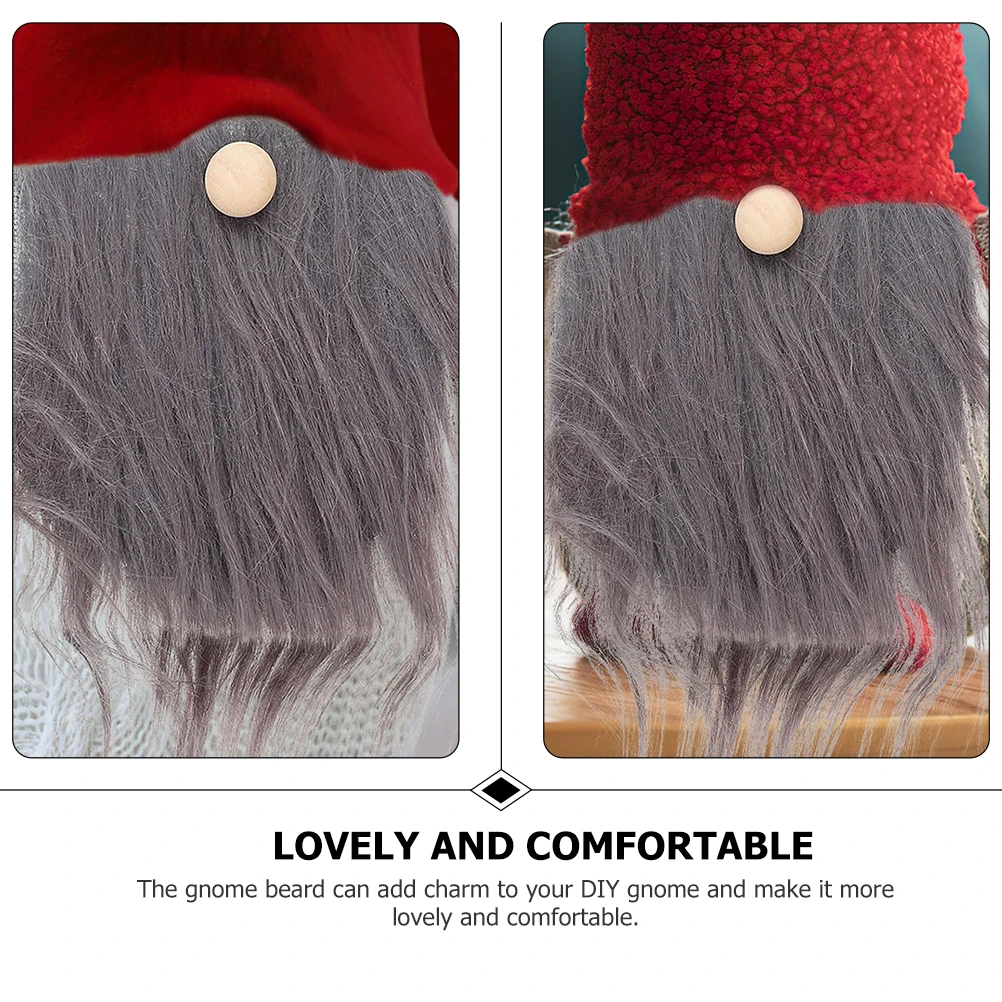 

24 set Dwarf Hair Accessories Realistic Fake Beards Christmas Decor Gnome Beard Craft Supplies Wood Beads Gnomes Faux Beard DIY
