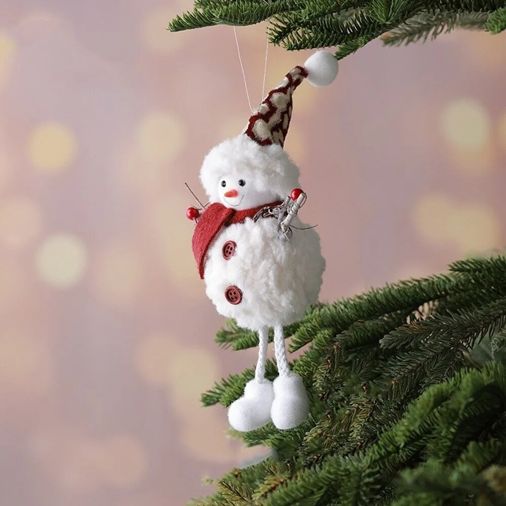 

New White Christmas Snowman New Year Cute Hanging Decoration Home Xmas Tree Snowman Ornaments