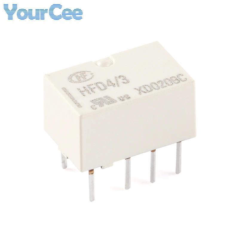 5 SZT./1 SZT. Mini Przekaźnik Sygnałowy HFD4 HFD4-S HFD4-3 HFD4-5 HFD4-12 HFD4-24 3VDC 3V 5V 12V 24V 8 Pinów Do Bezpośredniego Montażu — zdjęcie produktu 4